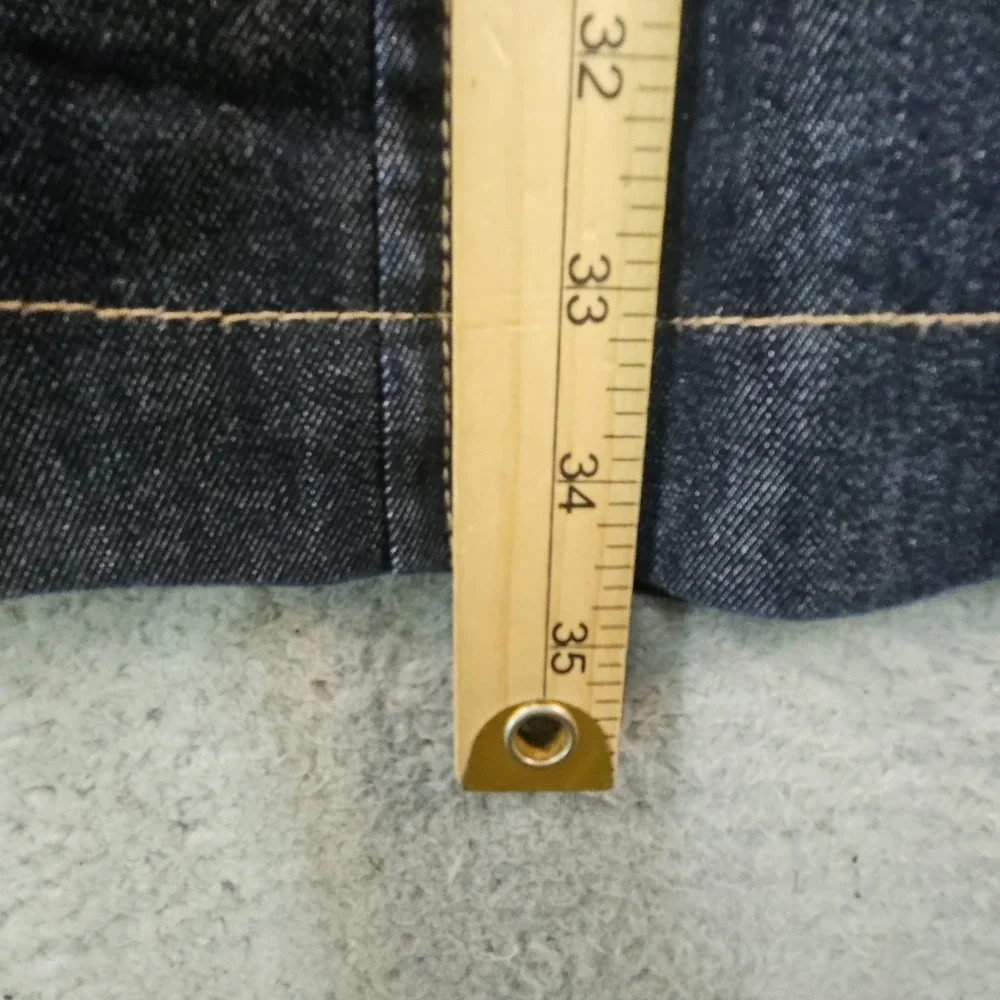 Anne Klein AK Jeans Denim Trench Coat Dress Womens M Blue 3/4 Slv Belted Western